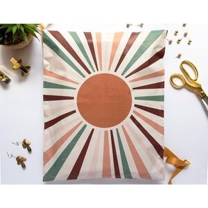 14x17 (10) Retro Sunburst Pattern Polymailers